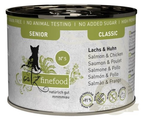 Catz Finefood Classic Senior N.05 Łosoś i kurczak puszka 200g Catz Finefood Classic Senior N.05 Łosoś i kurczak puszka 200g