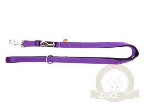 Dingo Smycz taśma Energy przedłużana 2,5cm/220cm fioletowa Dingo Smycz taśma Energy przedłużana 2,5cm/220cm fioletowa