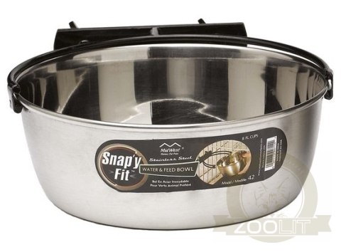 MidWest Snap'y Fit Miska stalowa do klatki 2000ml [SF42]