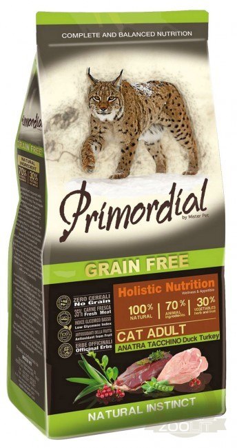 PRZECENA Primordial Cat Grain Free Adult Duck & Turkey 400g [termin ważności: 03.07.2025]