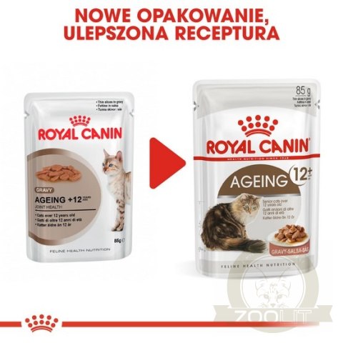 Royal Canin Ageing +12 karma mokra w sosie dla kotów dojrzałych saszetka 85g Royal Canin Ageing +12 karma mokra w sosie dla kotów dojrzałych saszetka 85g