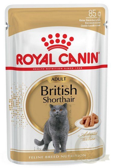 Royal Canin British Shorthair karma mokra w sosie dla kotów dorosłych rasy brytyjski krótkowłosy saszetka 85g Royal Canin British Shorthair karma mokra w sosie dla kotów dorosłych rasy brytyjski krótkowłosy saszetka 85g