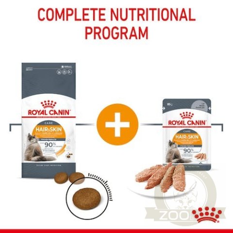 Royal Canin Hair & Skin Care w sosie karma mokra dla kotów dorosłych, zdrowa skóra, piękna sierść saszetka 85g Royal Canin Hair & Skin Care w sosie karma mokra dla kotów dorosłych, zdrowa skóra, piękna sierść saszetka 85g