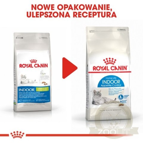 Royal Canin Indoor Apetite Control karma sucha dla kotów dorosłych przebywających w domu, domagających się jedzenia 400g Royal Canin Indoor Apetite Control karma sucha dla kotów dorosłych przebywających w domu, domagających się jedzenia 400g
