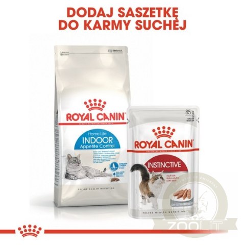 Royal Canin Indoor Apetite Control karma sucha dla kotów dorosłych przebywających w domu, domagających się jedzenia 400g Royal Canin Indoor Apetite Control karma sucha dla kotów dorosłych przebywających w domu, domagających się jedzenia 400g
