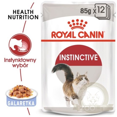 Royal Canin Instinctive w galaretce karma mokra dla kotów dorosłych, wybrednych saszetka 85g Royal Canin Instinctive w galaretce karma mokra dla kotów dorosłych, wybrednych saszetka 85g