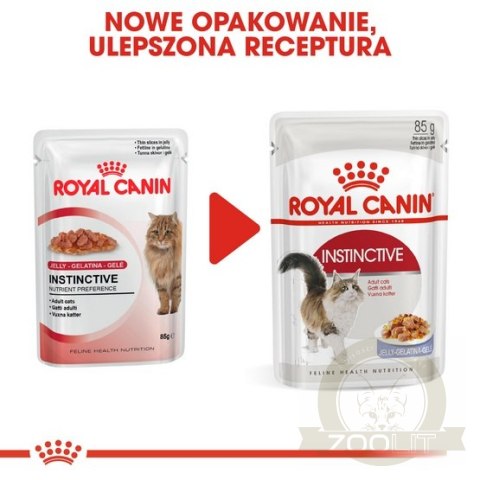 Royal Canin Instinctive w galaretce karma mokra dla kotów dorosłych, wybrednych saszetka 85g Royal Canin Instinctive w galaretce karma mokra dla kotów dorosłych, wybrednych saszetka 85g