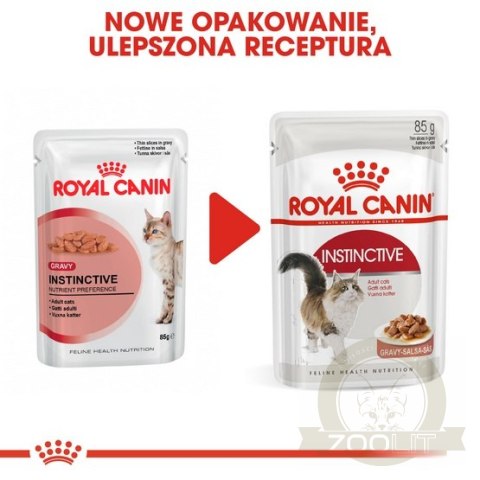 Royal Canin Instinctive w sosie karma mokra dla kotów dorosłych, wybrednych saszetka 85g Royal Canin Instinctive w sosie karma mokra dla kotów dorosłych, wybrednych saszetka 85g