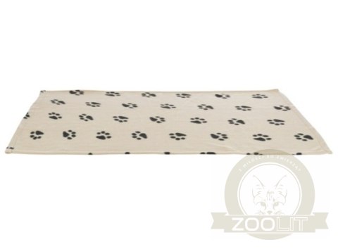 Trixie Koc 100x70cm Beżowy w czarne łapki [37191]