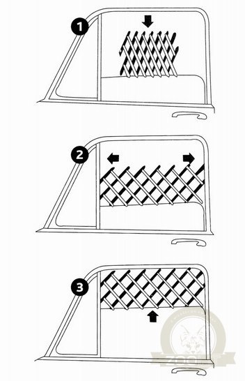 Trixie Kratka wentylacyjna do samochodu duża czarna [13102]