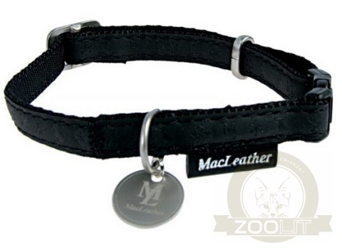 Zolux Obroża regulowana Mac Leather 20mm Czarna [522040NO]