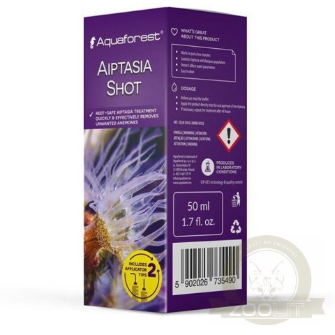 Aquaforest Aiptasia Shot 50ml - Preparat do zwalczania Aiptasii Aquaforest Aiptasia Shot 50ml - Preparat do zwalczania Aiptasii