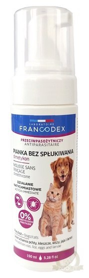 Francodex Pianka bez spłukiwania z dimetykonem dla psa i kota 150ml
