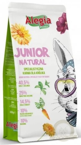 Alegia Junior Natural dla królika 650g