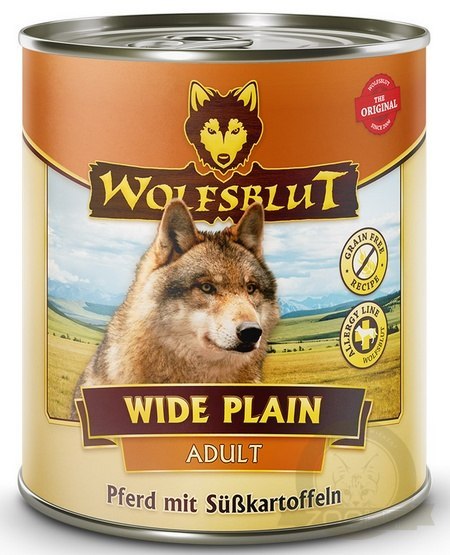 Wolfsblut Dog Wide Plain - konina i bataty puszka 800G