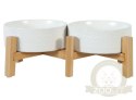 Zolux Miska ceramiczna dla psa i kota Keramo Duo 2x300ml biała