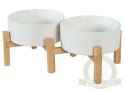 Zolux Miska ceramiczna dla psa i kota Keramo Duo 2x700ml biała