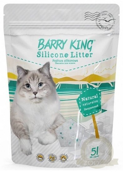 Barry King Podłoże silikonowe dla kota naturalne 5L [BK-14508]
