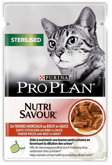 Purina Pro Plan Cat Sterilised wołowina saszetka 85g Purina Pro Plan Cat Sterilised wołowina saszetka 85g