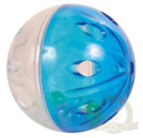 Trixie Piłki plastikowe przezroczyste z grzechotką 4,5cm 4szt. [TX-4166]