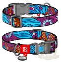 Collar WauDog Nylon Obroża nylonowa z QR-paszportem, plastikowy fastex, wzór LATO, 20mm/28-40cm