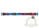 Collar WauDog Nylon Obroża nylonowa z QR-paszportem, plastikowy fastex, wzór LATO, 20mm/28-40cm