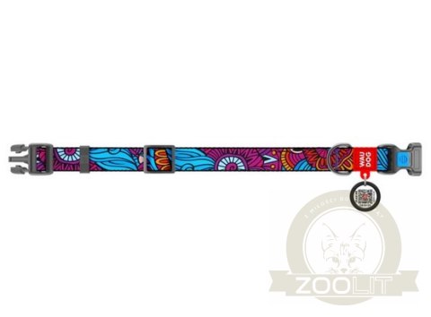 Collar WauDog Nylon Obroża nylonowa z QR-paszportem, plastikowy fastex, wzór LATO, 20mm/28-40cm Collar WauDog Nylon Obroża nylonowa z QR-paszportem, plastikowy fastex, wzór LATO, 20mm/28-40cm