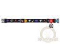 Collar WauDog Nylon Obroża nylonowa z QR-paszportem, plastikowy fastex, wzór NASA, 15mm/25-35cm