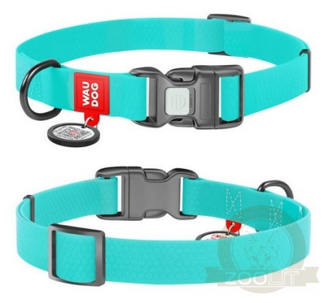 Collar WauDog Waterproof Obroża wodoodporna z QR-paszportem, akumulująca światło, plastikowy fastex, 15mm/25-35cm Collar WauDog Waterproof Obroża wodoodporna z QR-paszportem, akumulująca światło, plastikowy fastex, 15mm/25-35cm