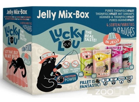 Lucky Lou Extrafood Jelly-Mix-Box Multipack w galaretce saszetki 12x70g Lucky Lou Extrafood Jelly-Mix-Box Multipack w galaretce saszetki 12x70g