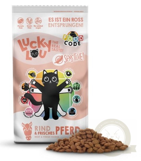 Lucky Lou Food Code Sensitive Wołowina & Konina 340g Lucky Lou Food Code Sensitive Wołowina & Konina 340g