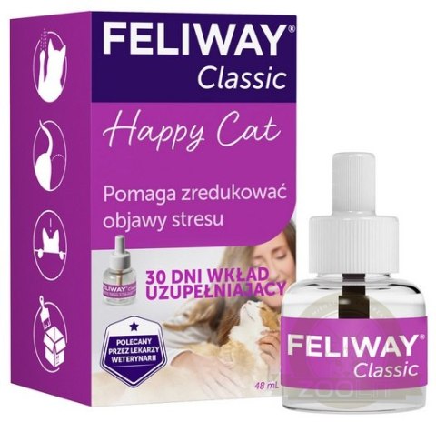 Feliway Classic - kocie feromony wkład 30-dniowy (uzupełniający) 48ml Feliway Classic - kocie feromony wkład 30-dniowy (uzupełniający) 48ml