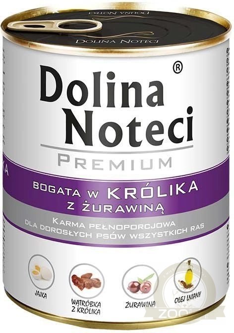 Dolina Noteci Premium Królik Z Żurawiną 800g Dolina Noteci Premium Królik Z Żurawiną 800g