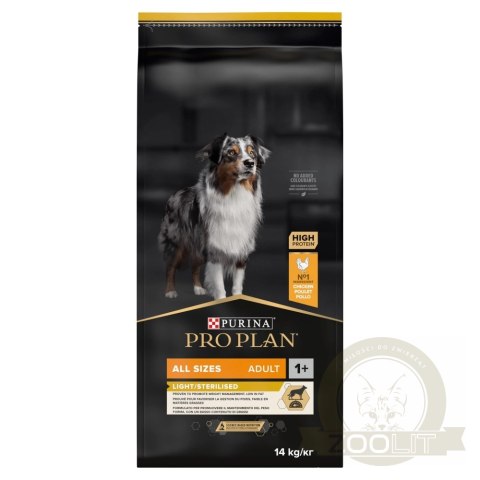 Purina Pro Plan Adult Light Optiweight Sterilised Kurczak I Ryż 14kg Purina Pro Plan Adult Light Optiweight Sterilised Kurczak I Ryż 14kg