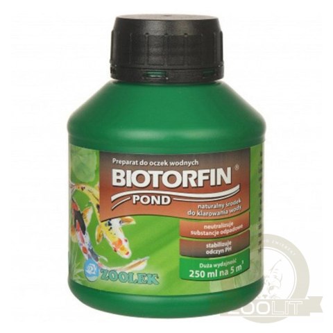Zoolek Biotorfin Pond 250ml - Środek do klarowania wody w oczku wodnym Zoolek Biotorfin Pond 250ml - Środek do klarowania wody w oczku wodnym