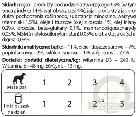 Dolina Noteci Premium Dla Psów Małych Ras Junior Bogata W Serca Z Indyka Z Wątróbką Z Gęsi 185g Dolina Noteci Premium Dla Psów Małych Ras Junior Bogata W Serca Z Indyka Z Wątróbką Z Gęsi 185g