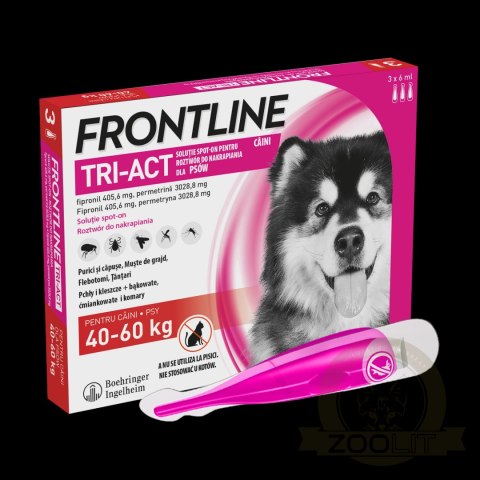 FRONTLINE Tri-Act Dla Psów 3x6ml FRONTLINE Tri-Act Dla Psów 3x6ml