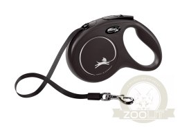 Flexi Smycz New Classic M Taśma 5m Do 25kg Czarna