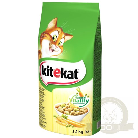 KITEKAT Sucha Karma Dla Kotów Z Kurczakiem I Warzywami 12kg KITEKAT Sucha Karma Dla Kotów Z Kurczakiem I Warzywami 12kg