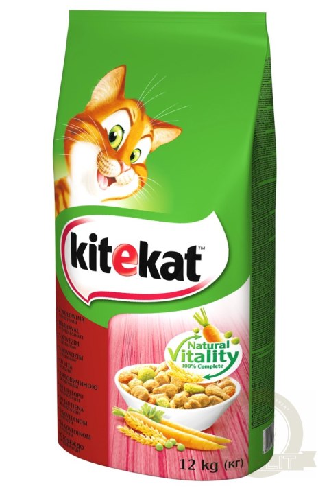 KITEKAT Sucha Karma Dla Kotów Z Wołowiną I Warzywami 12kg KITEKAT Sucha Karma Dla Kotów Z Wołowiną I Warzywami 12kg