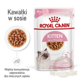 ROYAL CANIN Kitten Instinctive W Sosie 12x85g