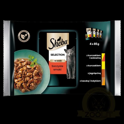 Sheba Saszetka Selection In Sauce Soczyste Smaki 4x85g Sheba Saszetka Selection In Sauce Soczyste Smaki 4x85g
