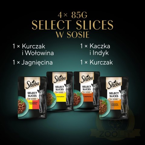 Sheba Saszetka Selection In Sauce Soczyste Smaki 4x85g Sheba Saszetka Selection In Sauce Soczyste Smaki 4x85g