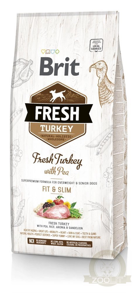 Brit Fresh Turkey & Pea Adult Fit & Slim 12kg Brit Fresh Turkey & Pea Adult Fit & Slim 12kg