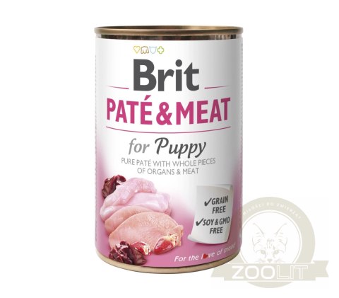 Brit Pate & Meat Puppy Kurczak Z Indykiem 400g
