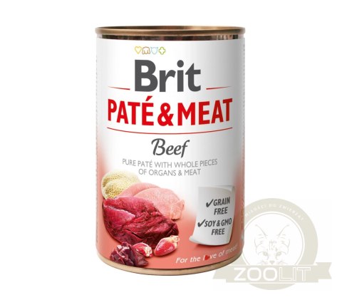 Brit Pate & Meat Z Wołowiną 400g Brit Pate & Meat Z Wołowiną 400g