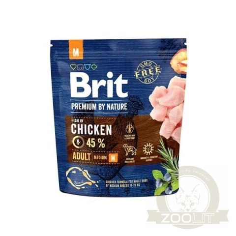 Brit Premium By Nature Adult M Z Kurczakiem 1kg