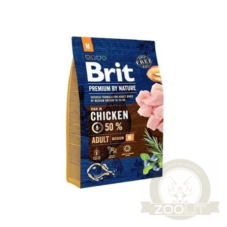 Brit Premium By Nature Adult M Z Kurczakiem 3kg Brit Premium By Nature Adult M Z Kurczakiem 3kg