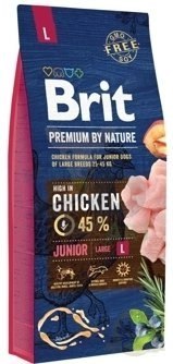 Brit Premium By Nature Junior L Z Kurczakiem 15kg