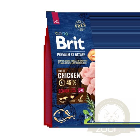 Brit Premium By Nature Senior L+XL Z Kurczakiem 15kg Brit Premium By Nature Senior L+XL Z Kurczakiem 15kg